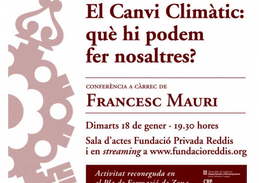 INAUGURACIÓ DEL CICLE EDUCAR AVUI AMB LA CONFERÈNCIA DE FRANCESC MAURI SOBRE EL CANVI CLIMÀTIC