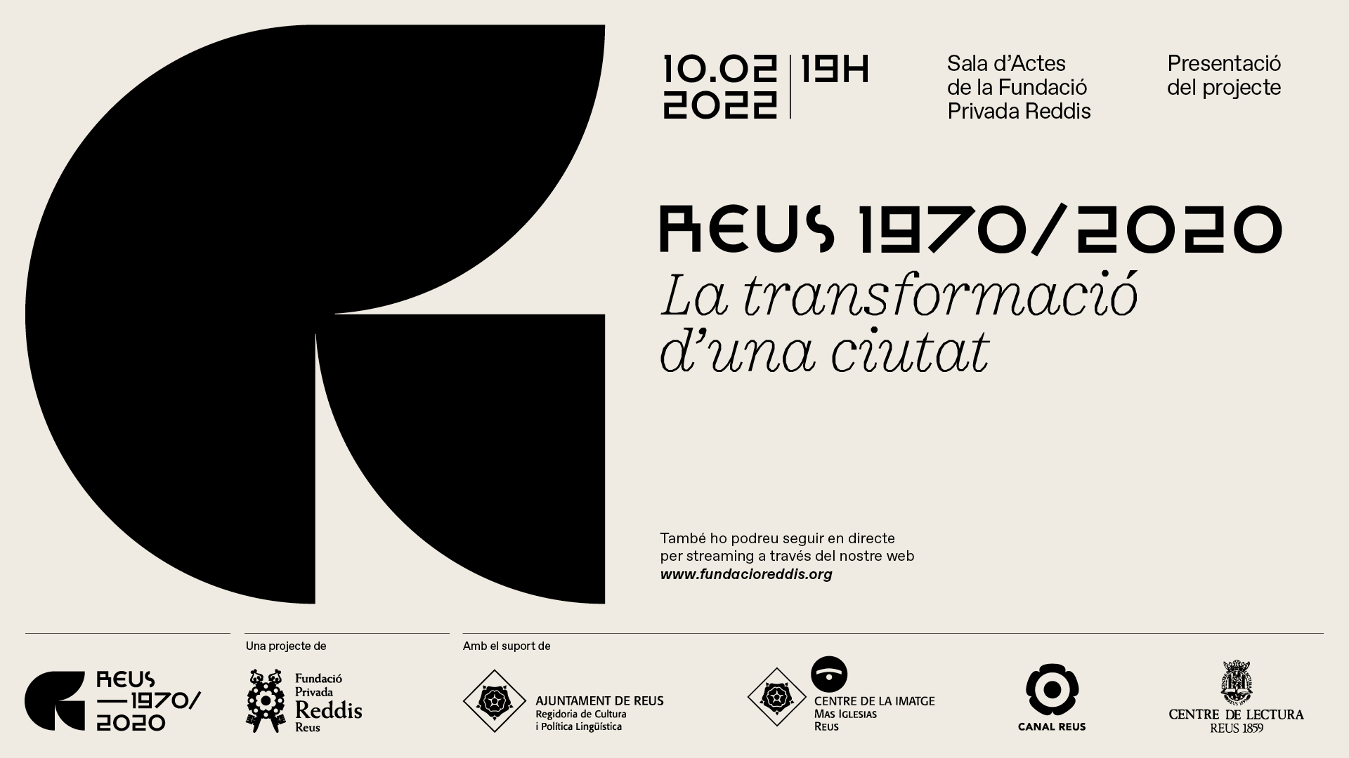 PRESENTACIÓ DEL PROJECTE REUS 1970-2020: LA TRANSFORMACIÓ D'UNA CIUTAT
